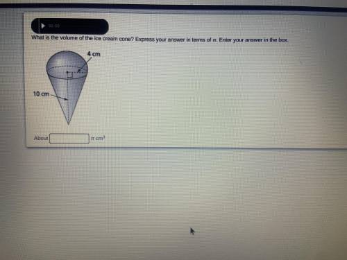 What is the volume of the cone? Please I really need help.