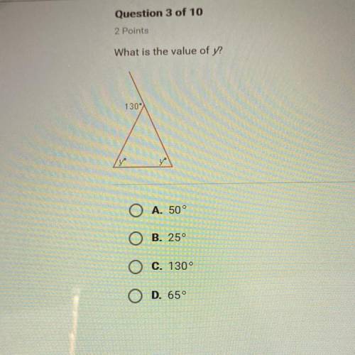 What is the value of y?