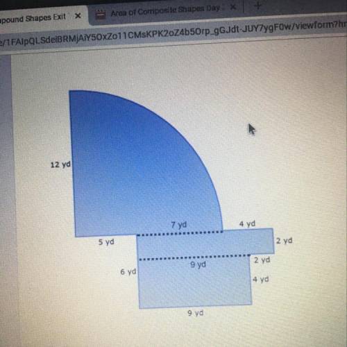 Find the area of this shape ?Please help me