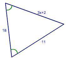 Find the value of x in the triangle