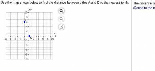 Use the map shown below to find the distance between cities A and B to the nearest tenth.