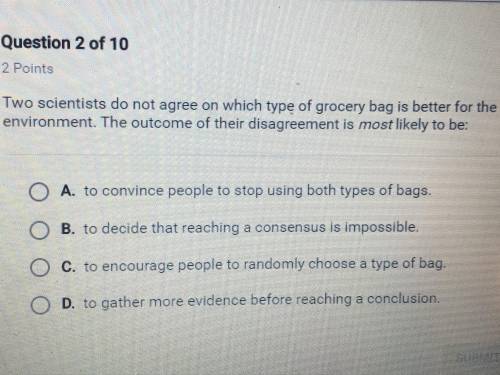 Two scientists do not agree on which type of grocery bag is better for the environment. The Outcome