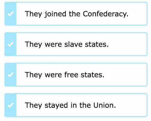 Kentucky, Maryland, Missouri, and Delaware were border states. What was true of the border states?