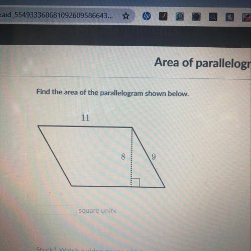 Find area of parallelogram (pls explain how to do this)