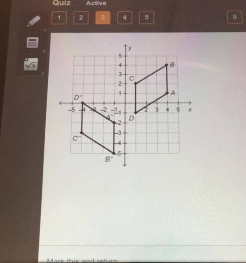 Which sequence of transformations could be used to map parallelogram ABCD onto A”B”C”D”?