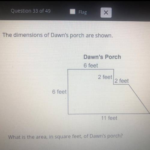 What is the area of Dawn’s porch
