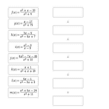 Identify the functions that are continuous on the set of real numbers and arrange them in ascending