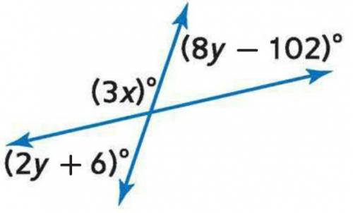 In the picture above, y equals to ___

degrees. The acute angle (2y+6) measures___
degrees and its