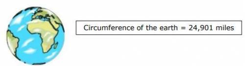 The circumference of the earth is given. 

What is the diameter of earth? Round your answer to the