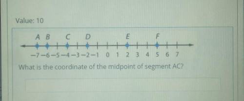What is the coordinate of the midpoint of segment AC?