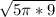 \sqrt{5\pi*9}