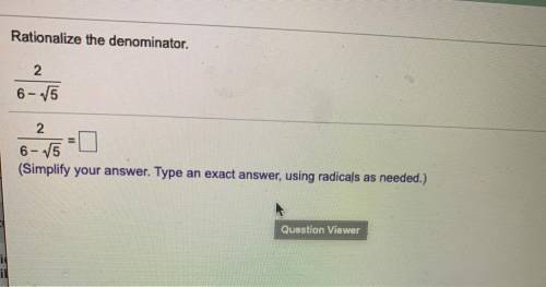 Rationalize denominator