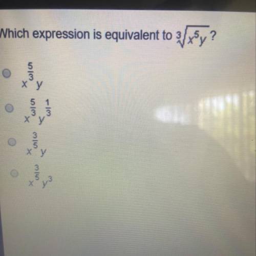 Which expression is equivalent ?
LOOK AT THE PICTURE