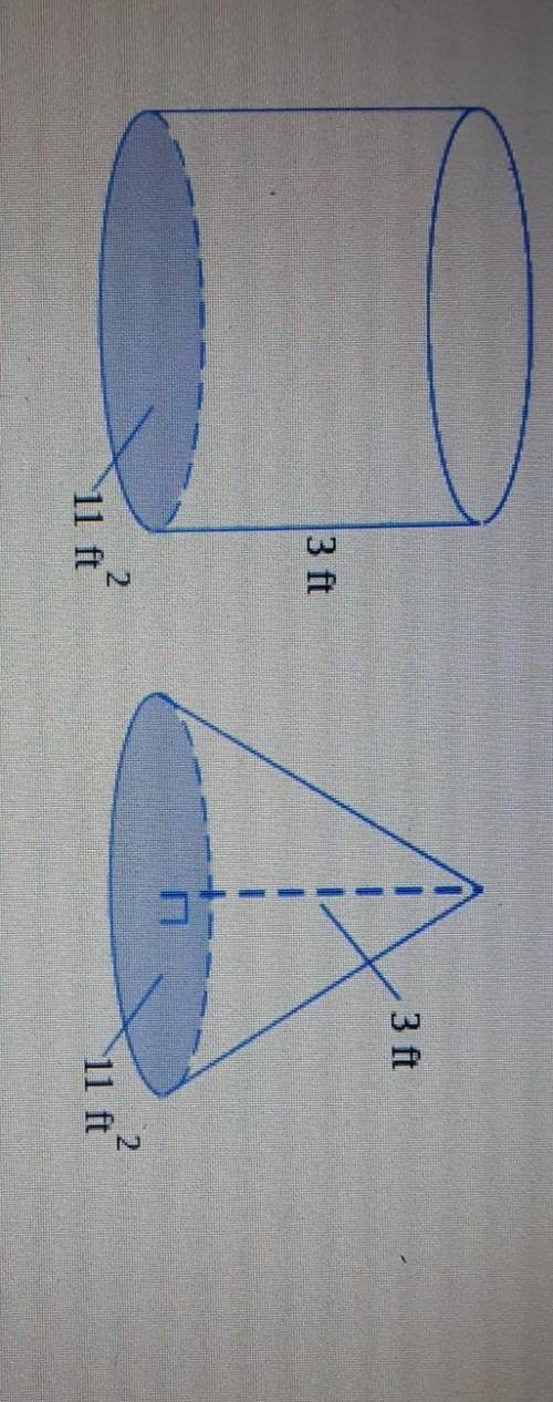 NEED ANSWERED ASAP please find the volume of the cone and cylinder.