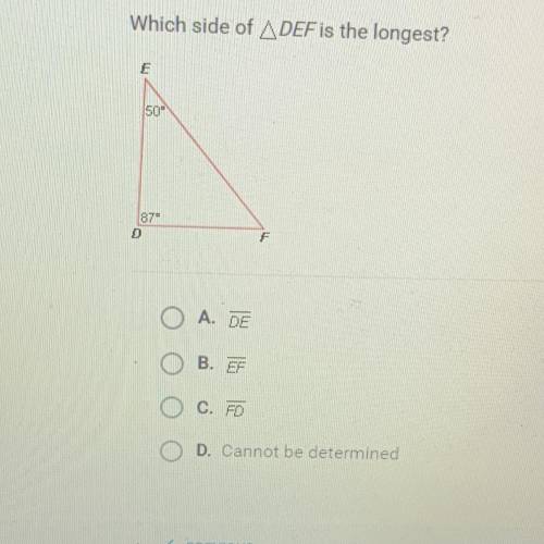 Which side of ADEF is the longest?