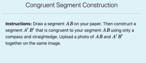 PLEASE HELP Congruent Segment Construction