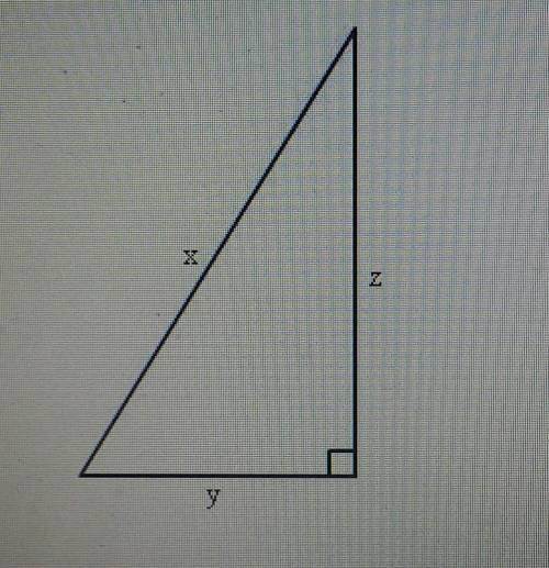 Which statement correctly describes the realtionship between the lengths of the sides of the triang