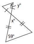 Find the value of x and y. Note: Input answer as x, y