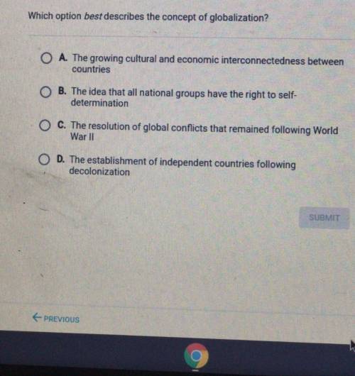 Which opinion best describes the concept of globalization?