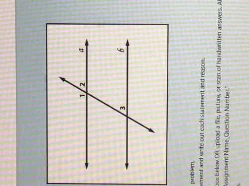 Given 1 and 3 are supplementary Prove A is parallel to B