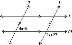 Find x in the given figure. answers: 18 144 24 9