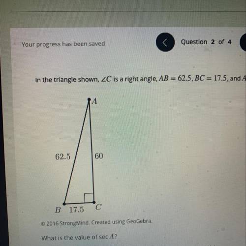 What is the value of sec in simplest fraction form??