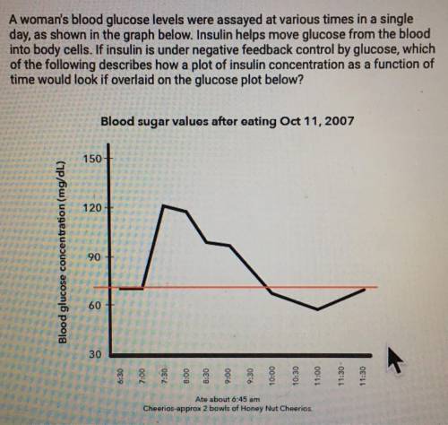 A. The plot would have the same shape as the glucose plot, but would be shifted to the right slight