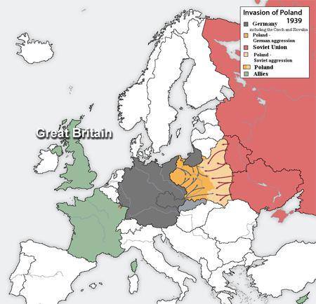 Look closely at this map. What geographic feature helped Great Britain resist invasion by the Germa