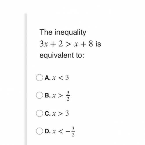 Help me with inequality