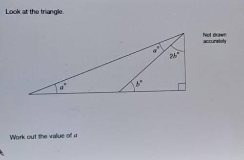 Work out the value of a in degrees