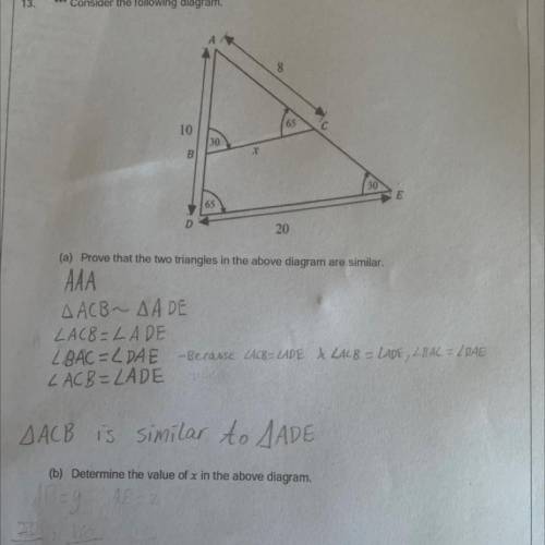 Need help with question B asap pls will give brainiest and high points