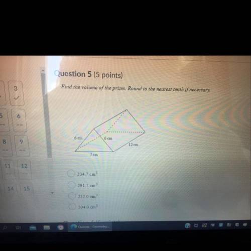 Find the volume of the prism. Round to the nearest tenth if necessary.