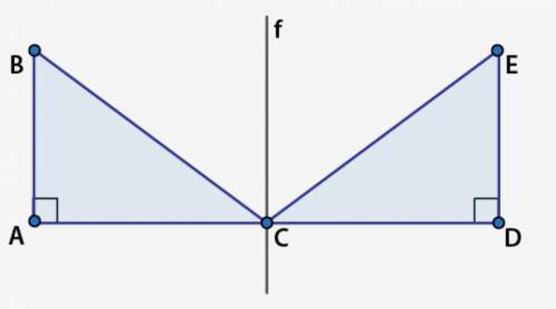 If m∠ABC = 45° and m∠ECD = 45°, which statement explains whether the AA similarity postulate can be