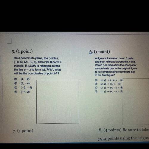 Can somebody help me with these 2 questions and show work ?? :)