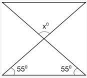 Find the measure of angle x in the figure below: