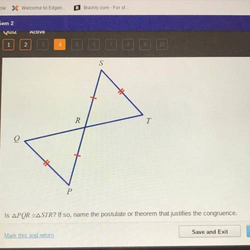 A. yes, the triangles are congruent by SSA.

B. yes, the triangles are congruent by SAS.
C. yes, t