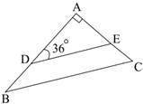 Triangle ABC is a right triangle. Point D is the midpoint of side AB and point E is the midpoint of