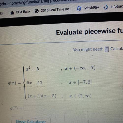 Evaluate piecewise functions