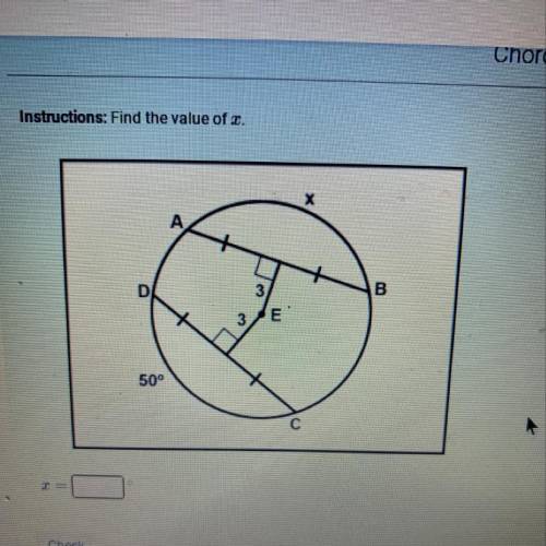 Instructions: Find the value of 2.

х
А.
DO
3
00
3
E
50°
С
=
Can I get help?