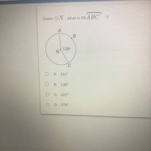 Given N what is mABC. Geometry