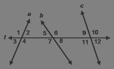 NEED ANSWER ASAP please For the diagram shown, select the angle pair that represents each angle typ