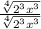 \frac{\sqrt[4]{2^3x^3} }{\sqrt[4]{2^3x^3} }