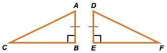 n the graphic below, ΔABC ≅ ΔDEF by SAS. In order for this to be true, what additional information