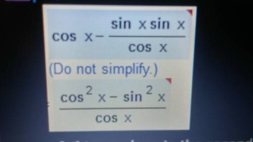 Why does the second part of the problem cos x turns into cos x^2 explain the problem.
