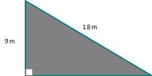 Find the area of the right triangle. If necessary, round to the nearest tenth.

A right triangle w