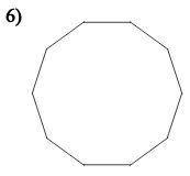 Find the angle of one interior angle in this regular polygon, round your answer to the nearest tent