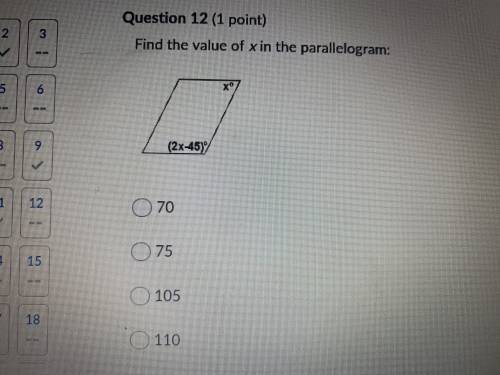 Find the value of X in the parallelogram