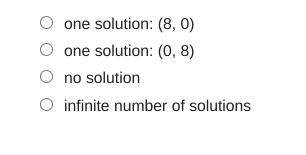 How many solutions does this linear system have? y=-1/2x+4 x+2y=-8