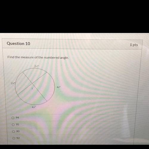 PLEASE HURRY Find the measures of the numbered angle