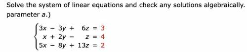 Solve the system of linear equations.